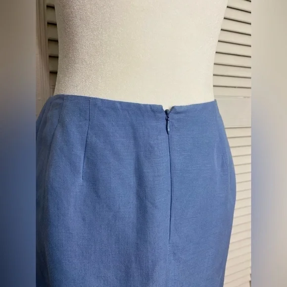 4P Casual Corner Annex Petite Blue Suiting Skirt - Picture 5 of 7